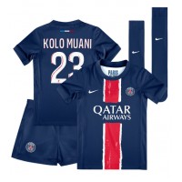 Dres Paris Saint-Germain Randal Kolo Muani #23 Domaci za djecu 2024-25 Kratak Rukav (+ kratke hlače)